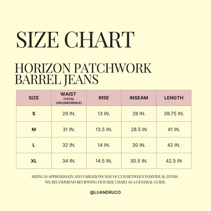 Horizon Patchwork Barrel Jeans