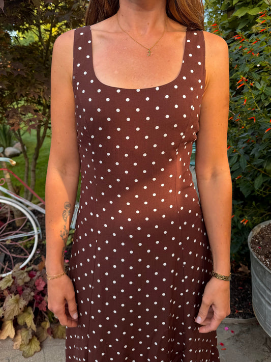 Sunlit Polka Dot Maxi Dress