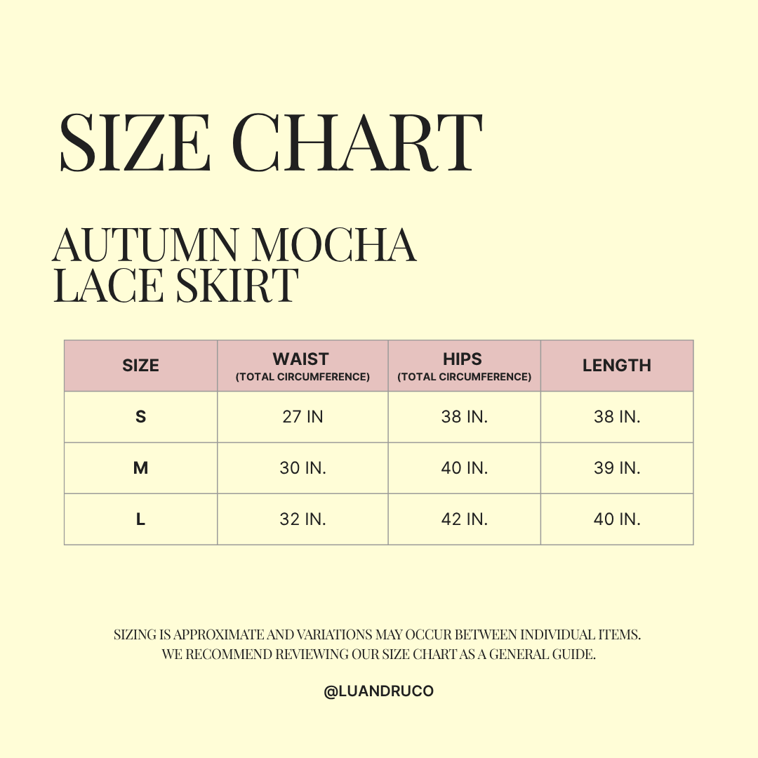 Autumn Mocha Lace Skirt