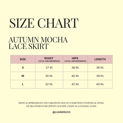 Autumn Mocha Lace Skirt