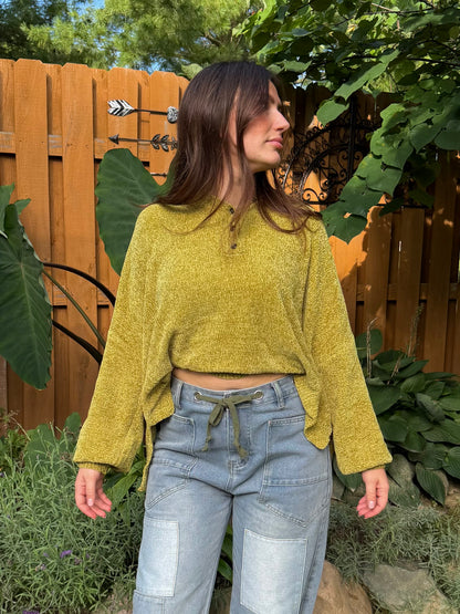 Olive Grove Henley Knit