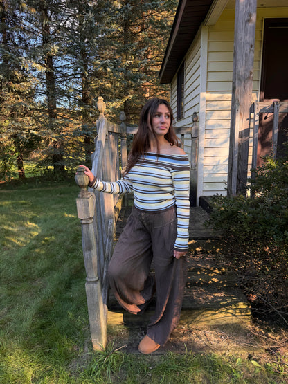 Fireside Stripe Shoulder Top