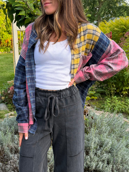 Sunset Glow Patchwork Flannel