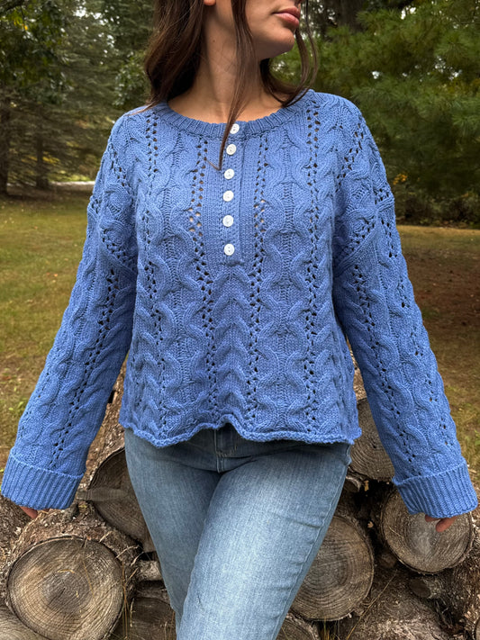 Blue Ridge Cable Knit Sweater