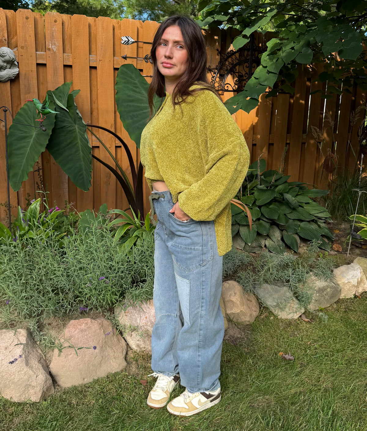 Olive Grove Henley Knit