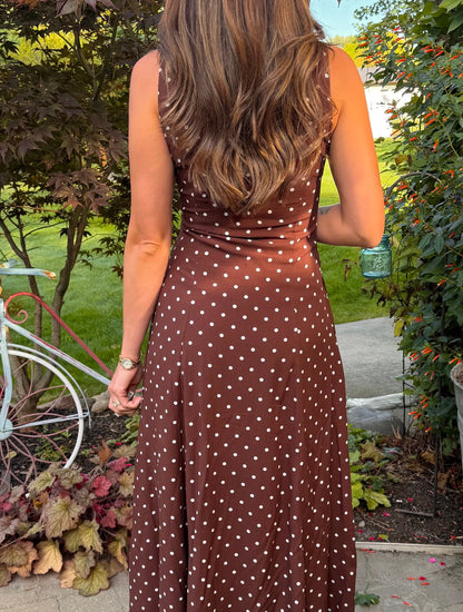 Sunlit Polka Dot Maxi Dress