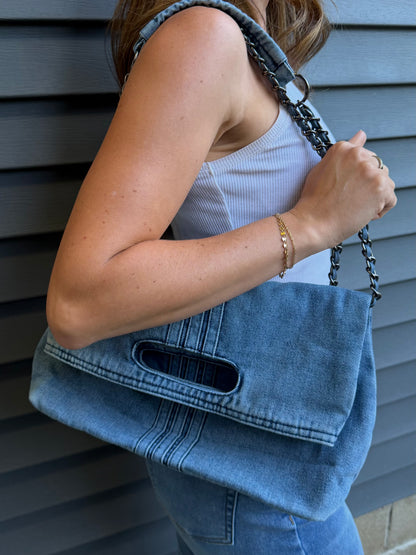 Daybreak Denim Chain Tote