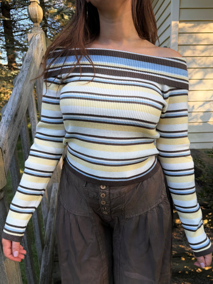 Fireside Stripe Shoulder Top