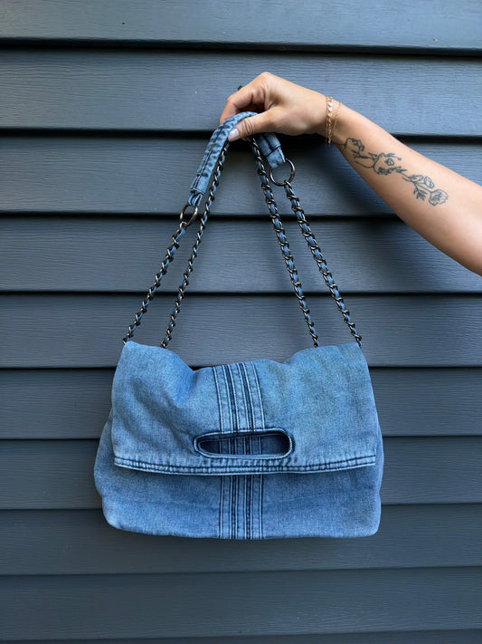 Daybreak Denim Chain Tote