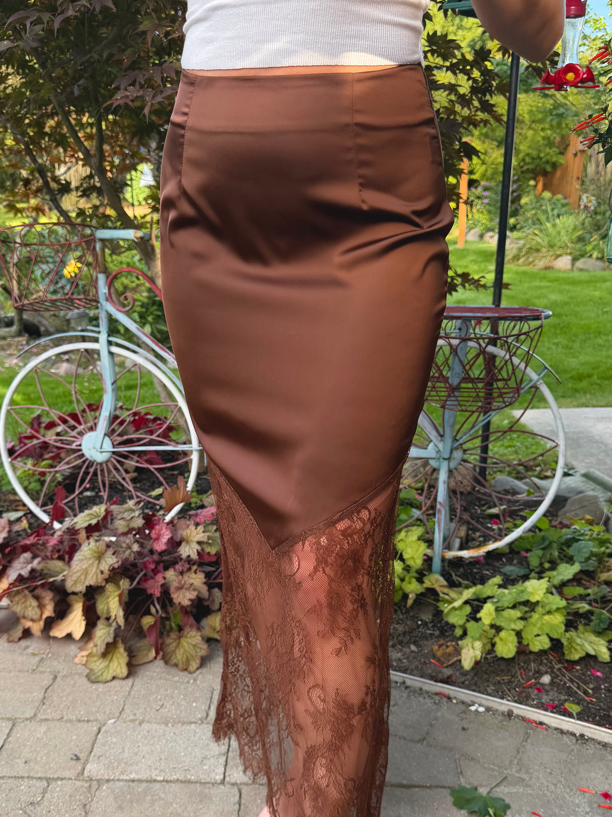Autumn Mocha Lace Skirt
