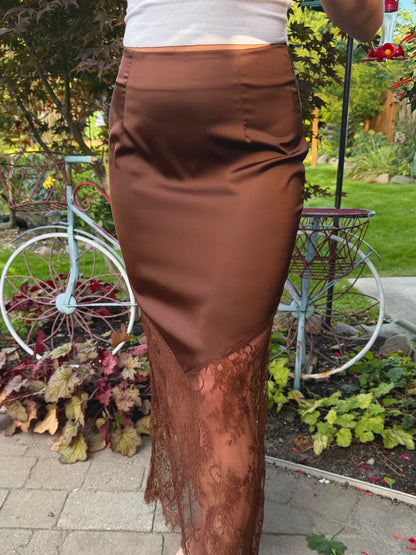 Autumn Mocha Lace Skirt