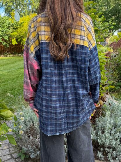 Sunset Glow Patchwork Flannel
