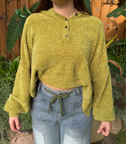 Olive Grove Henley Knit