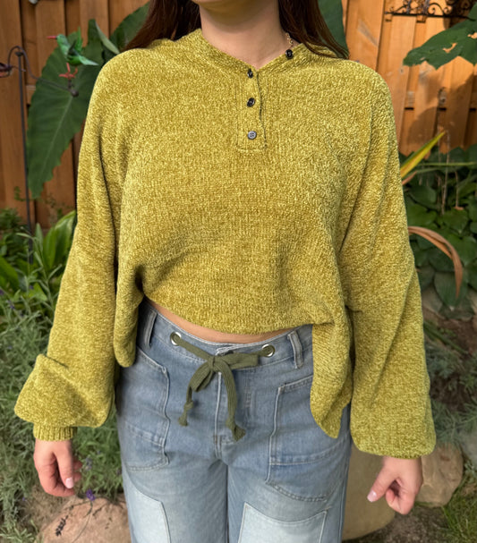 Olive Grove Henley Knit