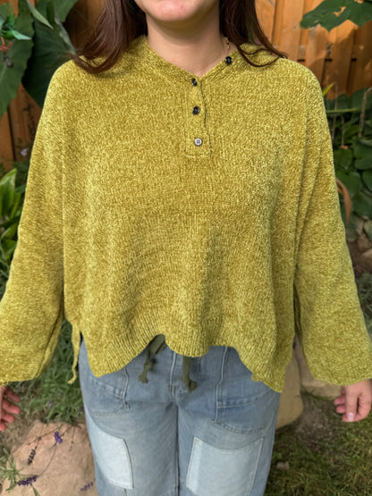 Olive Grove Henley Knit