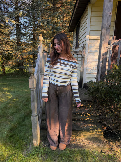Fireside Stripe Shoulder Top