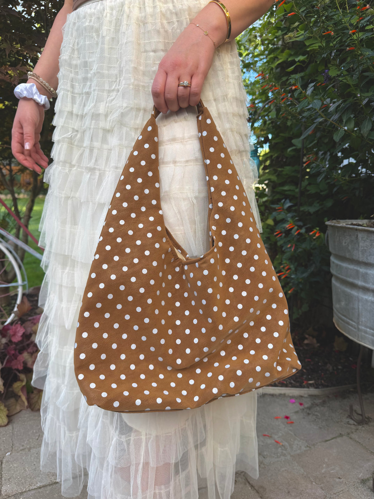 Solstice Polka Slouchy Tote